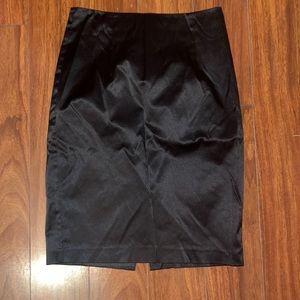 Satin pencil skirt
